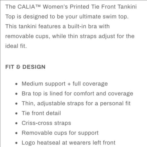 Calia swim tank   - Picture 5 of 5